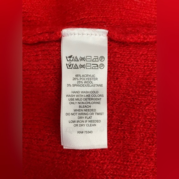 Max Studio Women Wool Red Cardigan Size 1XL - Picture 11 of 14